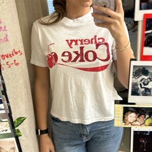 distressed cherry coke shirt